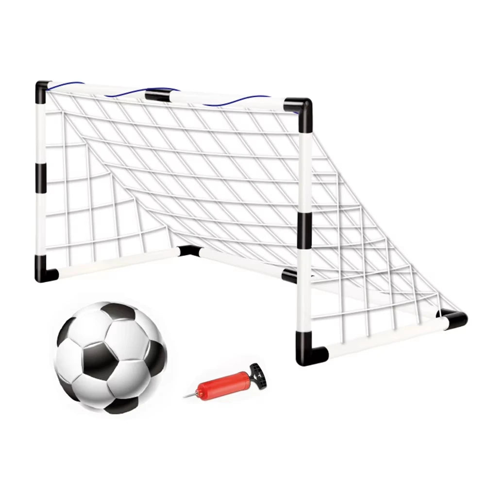 Football Goal Sports Toy Foldable Children's Football Gate with Pump & Ball Portable Soccer Goal for Outdoor Football Training