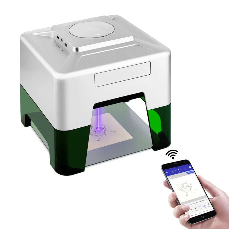 New Laser Engraver DIY Mark Printer Cutter Woodworking Machines Plastic 3000mw Bluetooth Mini Engraving Machine