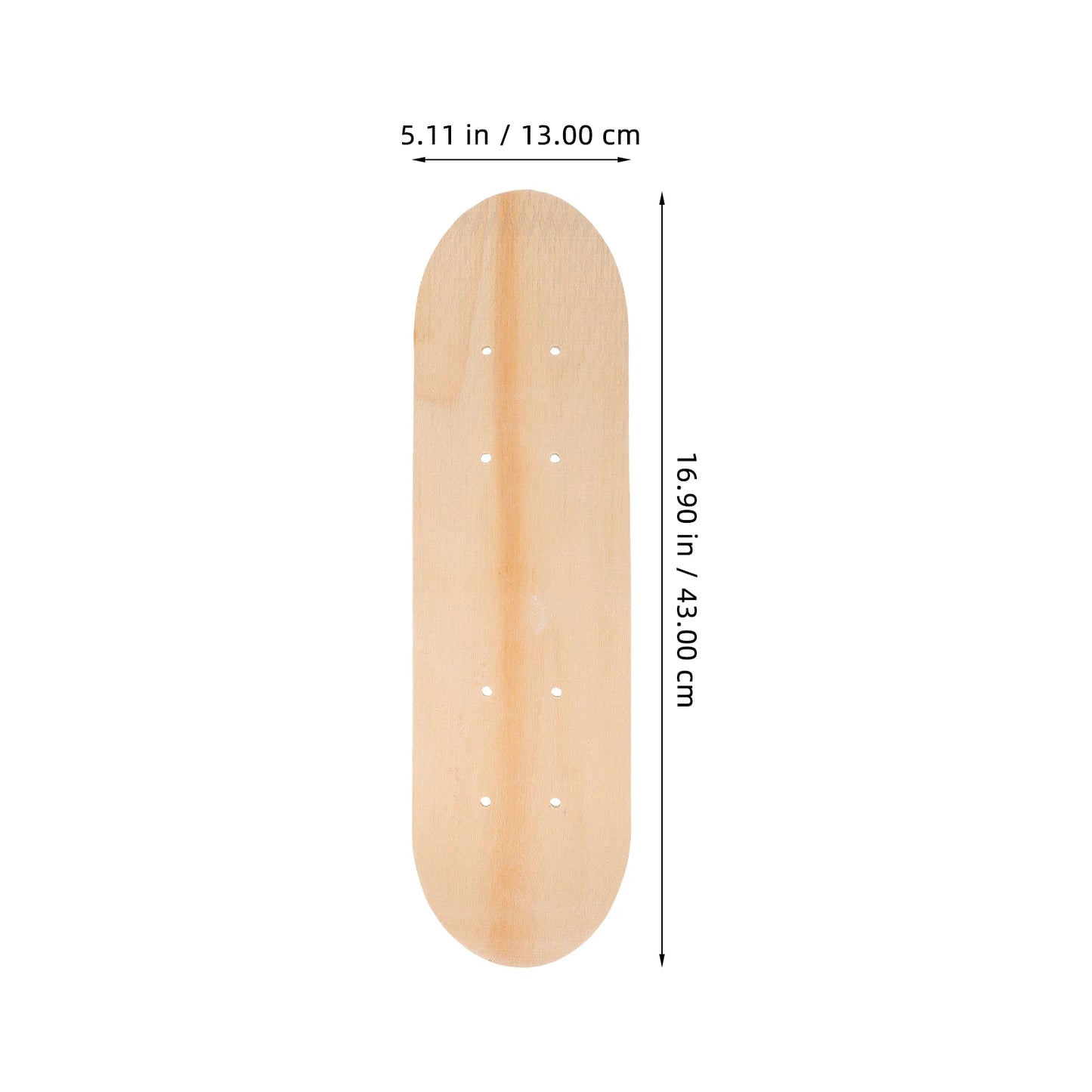 Blank Wood Skateboard Deck DIY Unpainted Board for Teens Adults Custom Design Strong and Sturdy Riding Experience for Families
