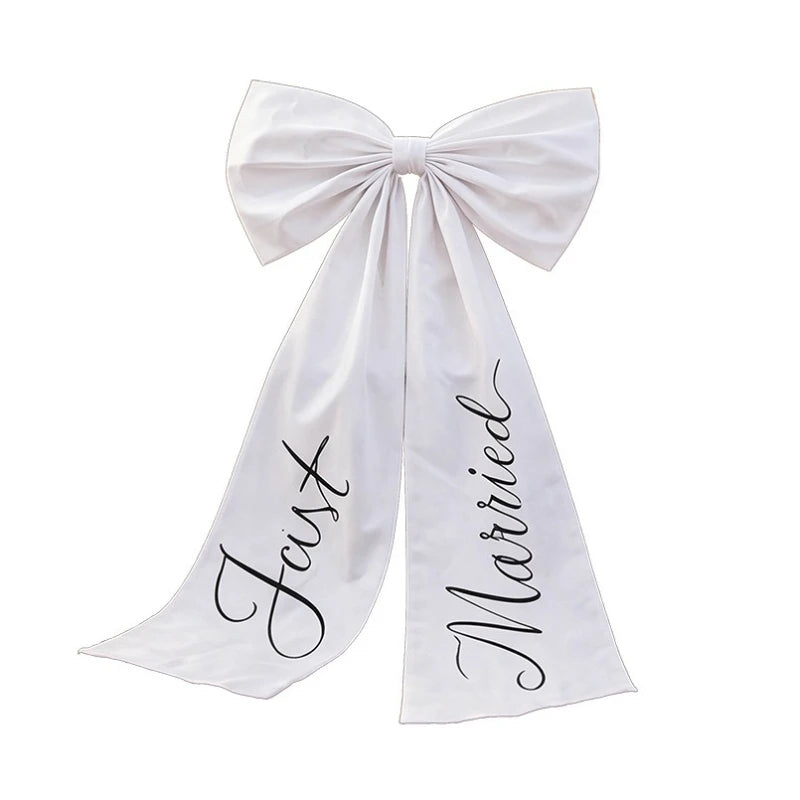 Elegant Large Size Wedding Car Bow Lovely Style Elegant Car Ribbon Bow Wedding Photo Prop Just Married Car Decor Wedding Day
