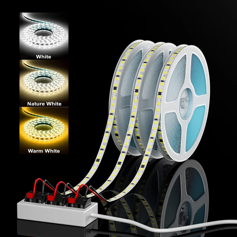 LED Strip Lights 220V 2835 1 20 30 meter 120LED/m 240LED/m Nature Warm White AC 220V Waterproof LED Strips 100 ft Outdoor Light