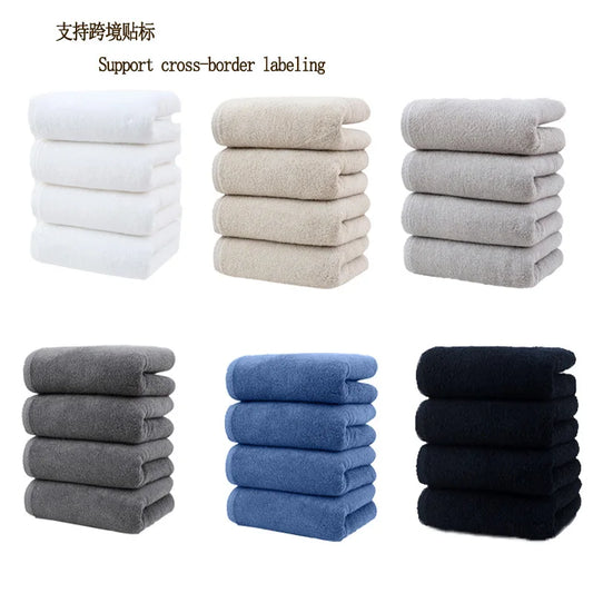 4 Pack Cotton Towel Set, 78*33cm, 30.7*12.99in, Highly Absorbent, Soft, Skin-Friendly and Durable, Can Be Used for Home Bathroom, Face Washing, Bathing, Traveling, Swimming and Gyms