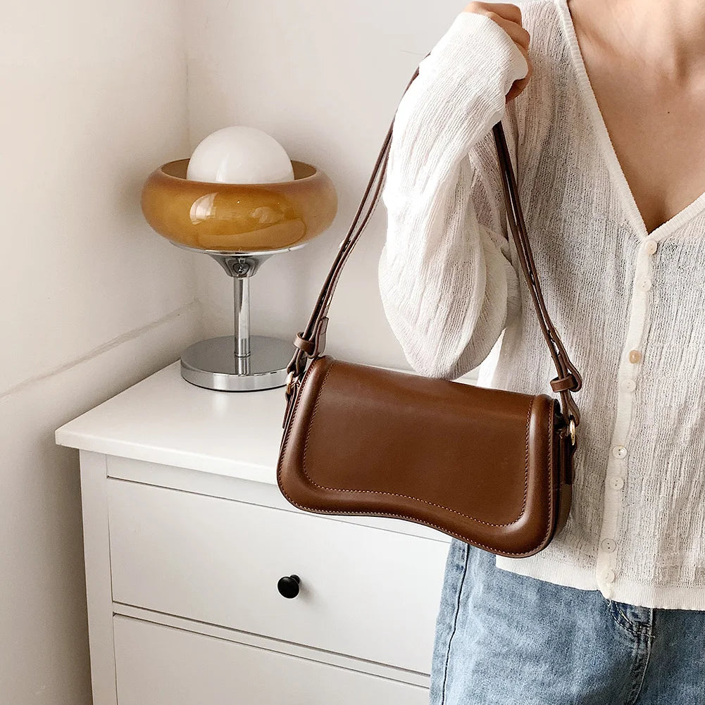 New Fashion Armpit Bags for Women Trendy Underarm Bag Soft Leather PU Purses and Handbags Designer Shoulder Bag Small Hand Bag