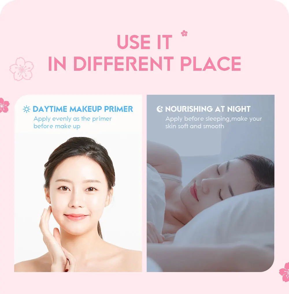 Sakura Whitening Face Cream Moisturizing Brighten Wrinkle Remover Fade Fine Lines Serum Firm Lift Shrink Pores  Smooth Skin Care