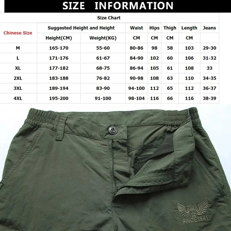 Men's Casual Fashion Trend Casual Pants Urban City Commuter Pants Military Tactical Multi-Pocket Sports Workwear Pants