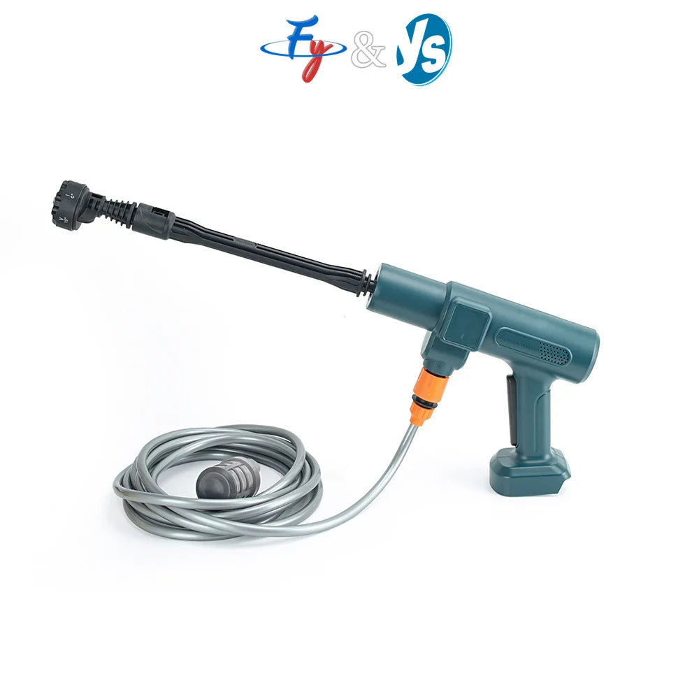 Portable Rechargeable Electric Pressure Washer with Hose, Multi-Nozzle for Car Washing, Garden Watering, Outdoor Cleaning