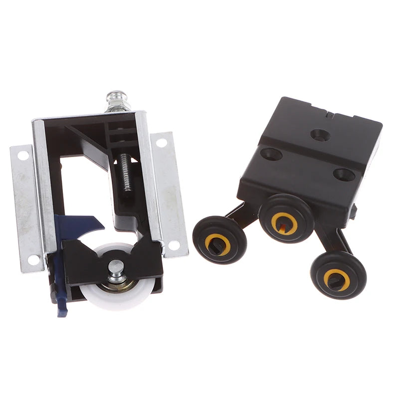 1pc Cabinet Sliding Wardrobe Door Part Top/bottom Down Wheels/Runner/Guides Kit Side-mounted Hanging Sliding Pulley Open Wheel