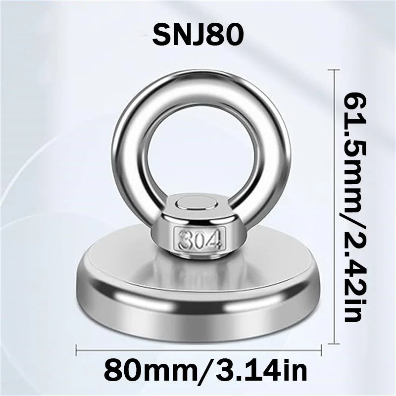 SNJ60/70/75/80/90 Pull Force strong Heavy Duty Search Magnet For River Fishing,widely use for lake,sea,home,office,outdoors