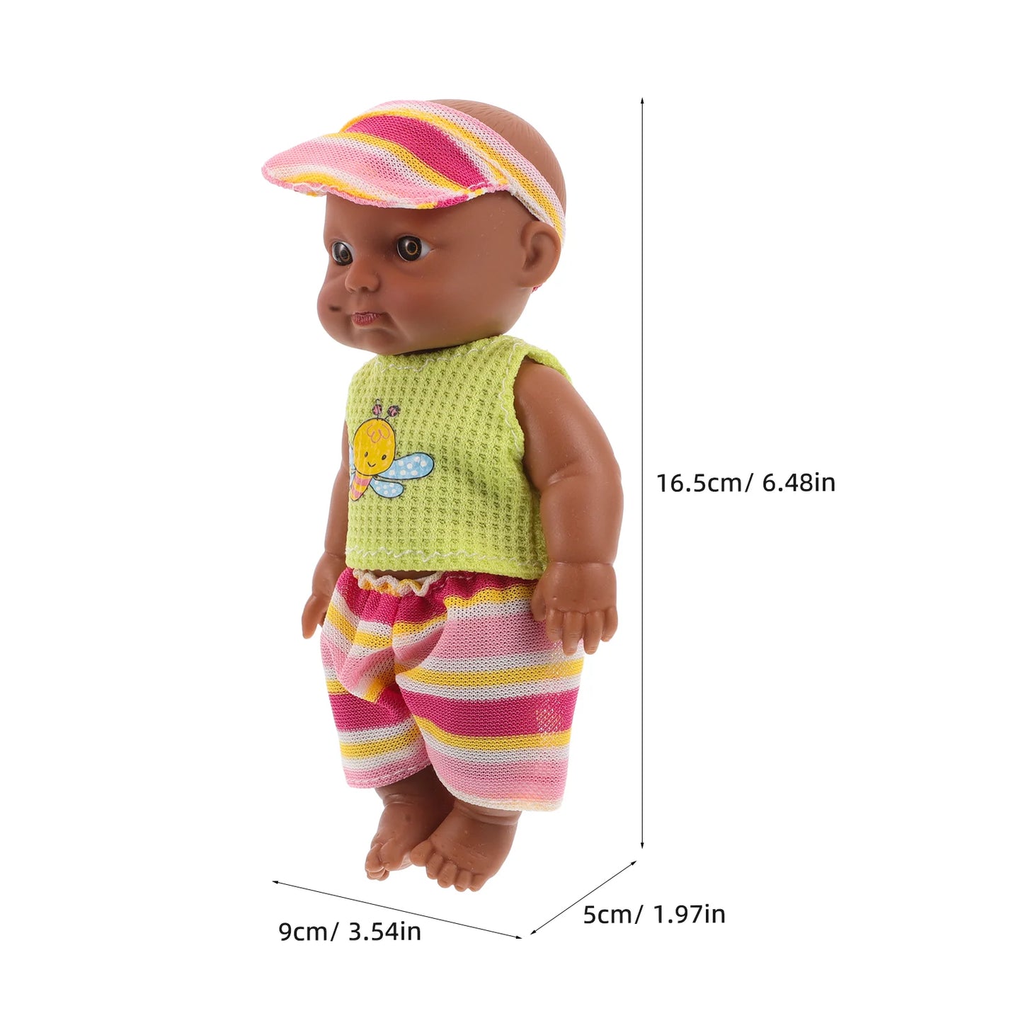 Simulation Baby Reborn Dolls Boy Black Toys Toddler Silicone Full Body Soft Rubber