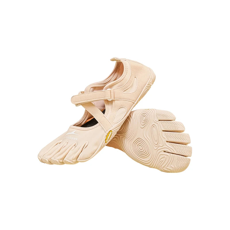 Non-Slip Five Toe Shoes for Women, GallonShark Flexible Barefoot Footwear with Strap for Dance & Gym
