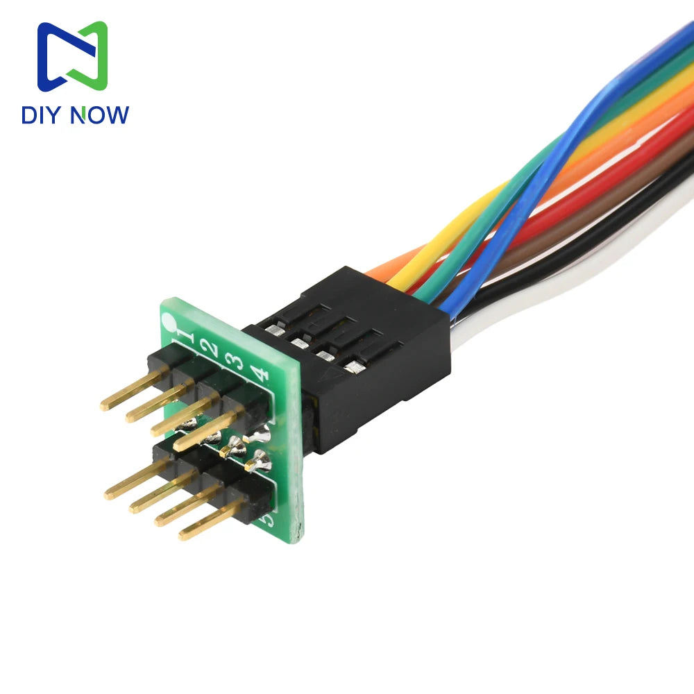 1Pcs SOP8/WSON8/QDFN8 Chip Download Burn Read Write Probe Spring Needle Flash Chip Burner With Cable Spacing 4.4/5.8/6.5/8.5
