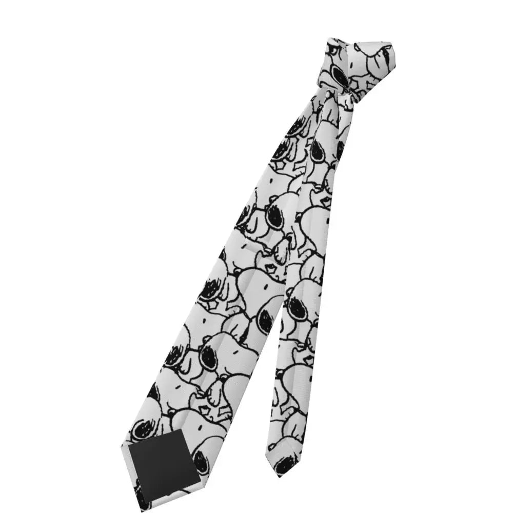 Snoopys & Woodstock Smile Giggle Laugh Neckties Silk 8 cm Neck Tie for Mens Shirt Accessories Cravat Wedding Accessories Office