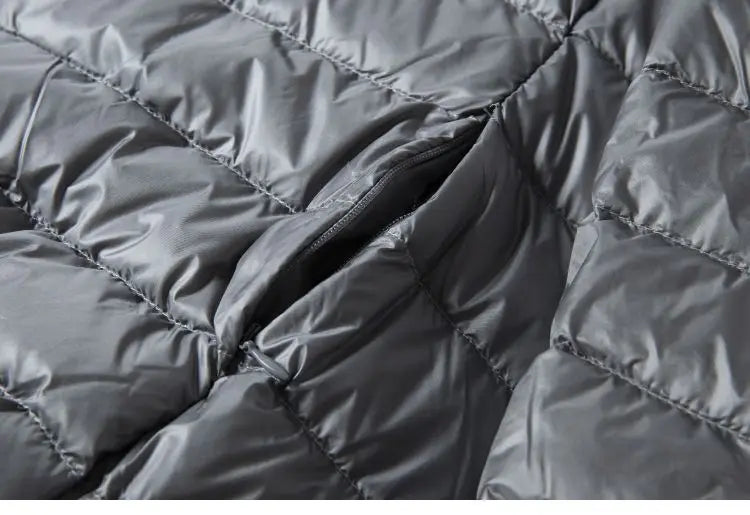 Portable Lightweight Short down Jacket for Men Autumn Winter Cotton Padded Stand Collar Casual Warm Elderly Friendly Outerwear