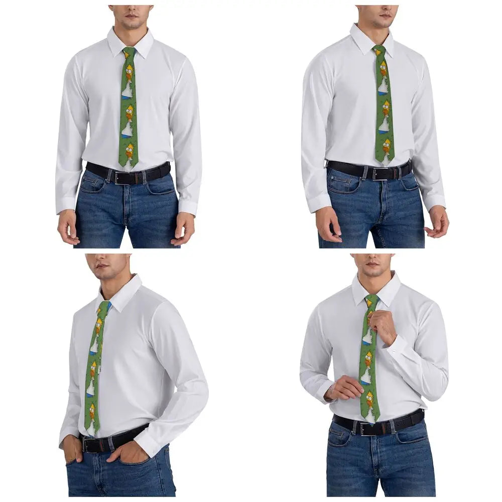 Personalized The S-Simpsones Homer Neck Ties Men Formal Silk Wedding Neckties