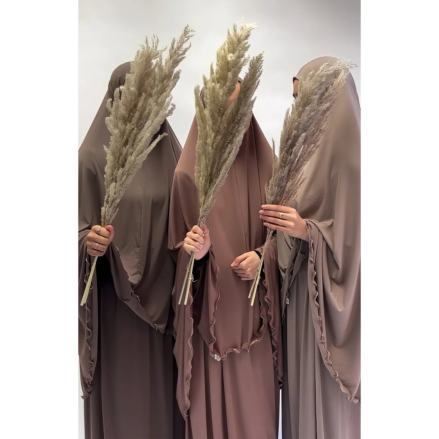 Two Piece Arabic Muslim Women Set Elegant Dubai Hijab Abaya Eid Middle East Prayer Clothes Islamic Khimar Outfit Moroccam Kaftan