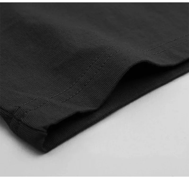 High-quality Men's T-Shirt 240 Gsm 100% Cotton T Shirt Men Women Solid Basic Casual Clothing Oversized Half Sleeve Black White