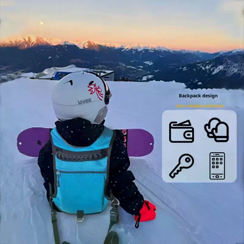 Ski Harness For Kids Child Snowboard Harness With Backpack Adjustable Snowboard Training Belt Children Speed Control Leash
