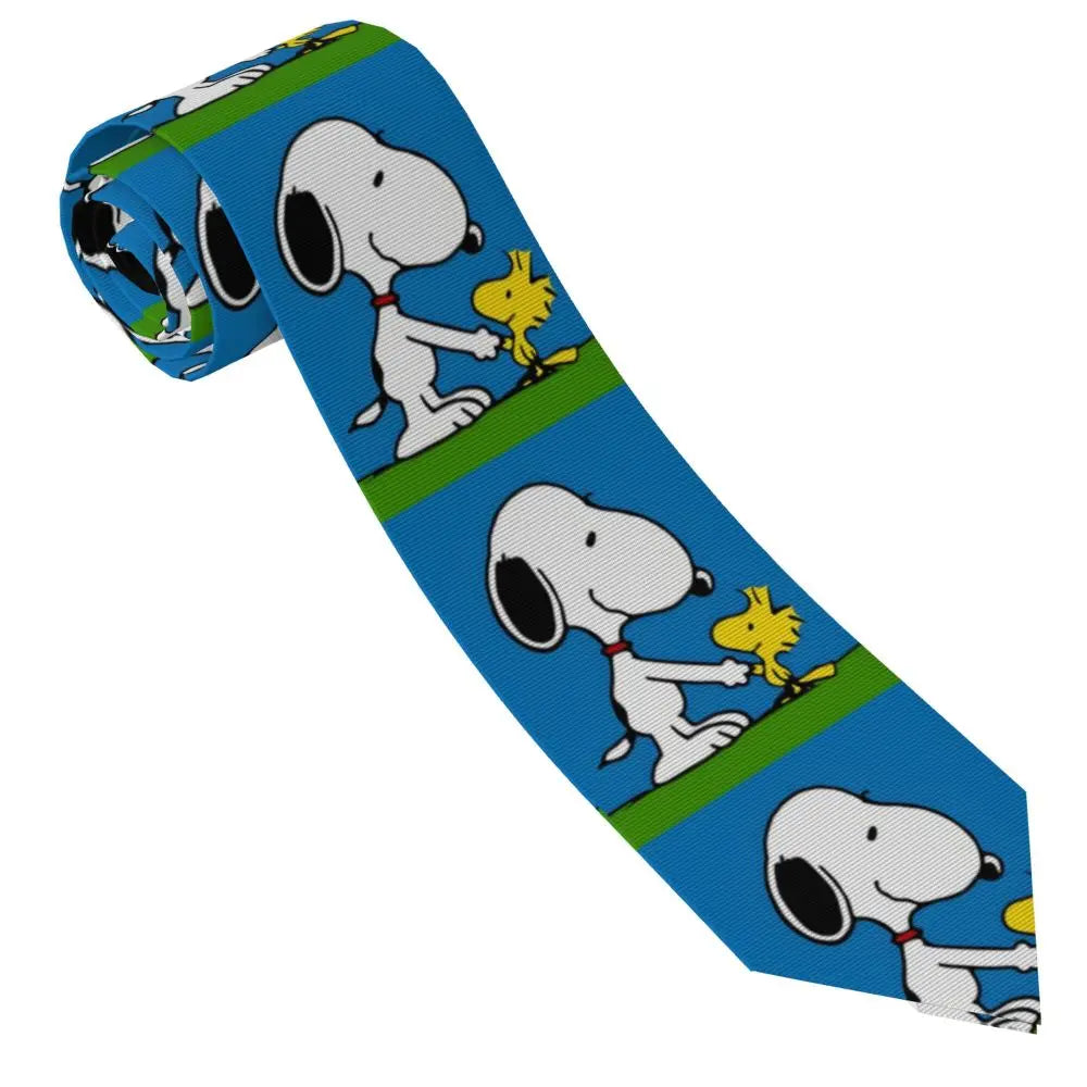Personalized Fashion S-Snoopys Neckties Men Silk Cartoon Office Neck Tie