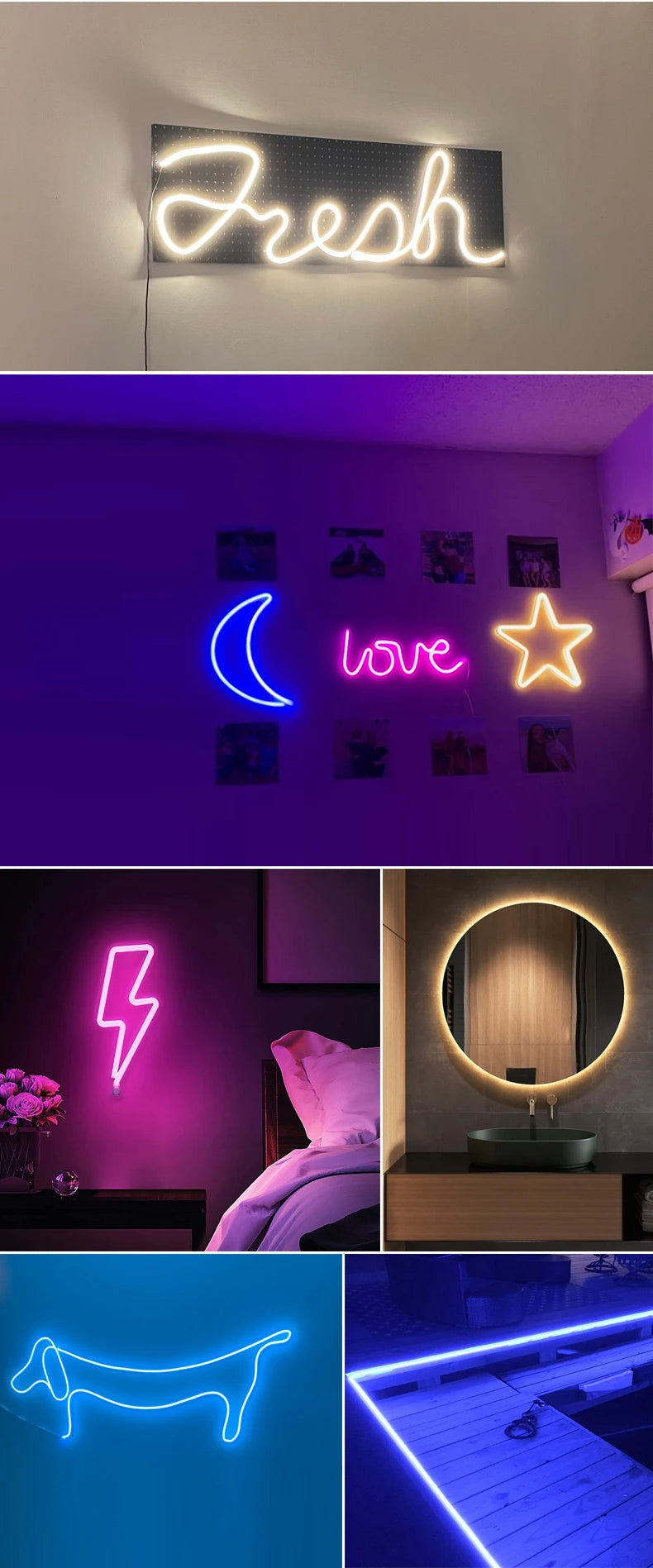 LED Neon Strip Light DC12V IP65 Waterproof For Outdoor Garden Billboard Advertisement Home Party Room Deco Yellow Red Blue Green