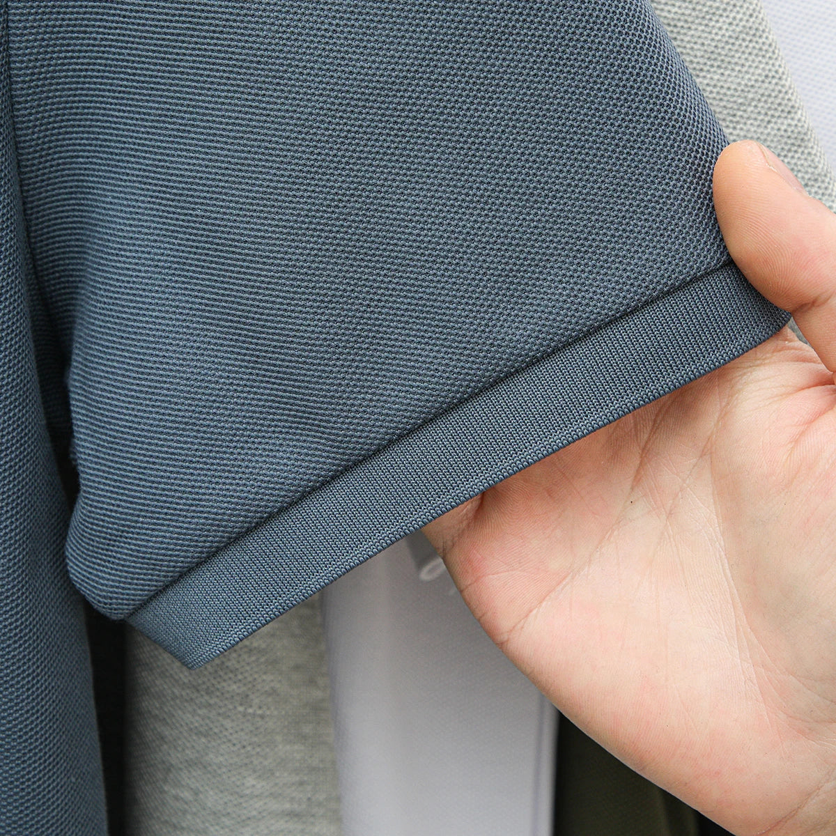 100% pure cotton T-shirt summer new men's fashionable short sleeve comfortable breathable polo shirt exquisite solid color top