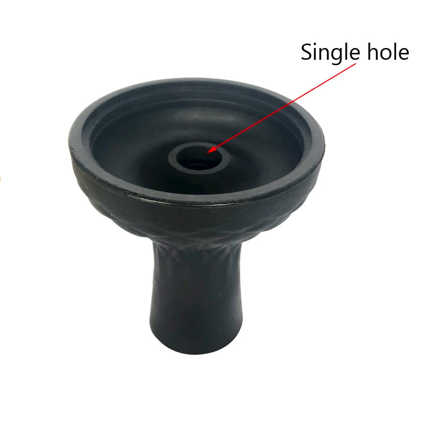 Diameter 8cm  Single or 7 Holes Black Silicone Bowl Shisha Hookah Nargile Sheesha Narguile Chicha Hookah Accessories