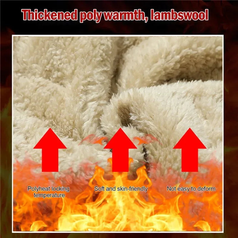 Animal Game Winter Women Plush Thick Fleece Waterproof Sweatpant Windproof Casual Pants Warm Outerwear Lambswool Thermal