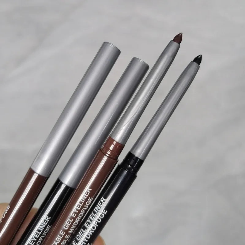 1-3pc Waterproof Black Eyeliner Pencil Smudge-proof Long-lasting Dark Brown Cream Gel Eye Liner Pen Beginner-Friendly Eye Makeup