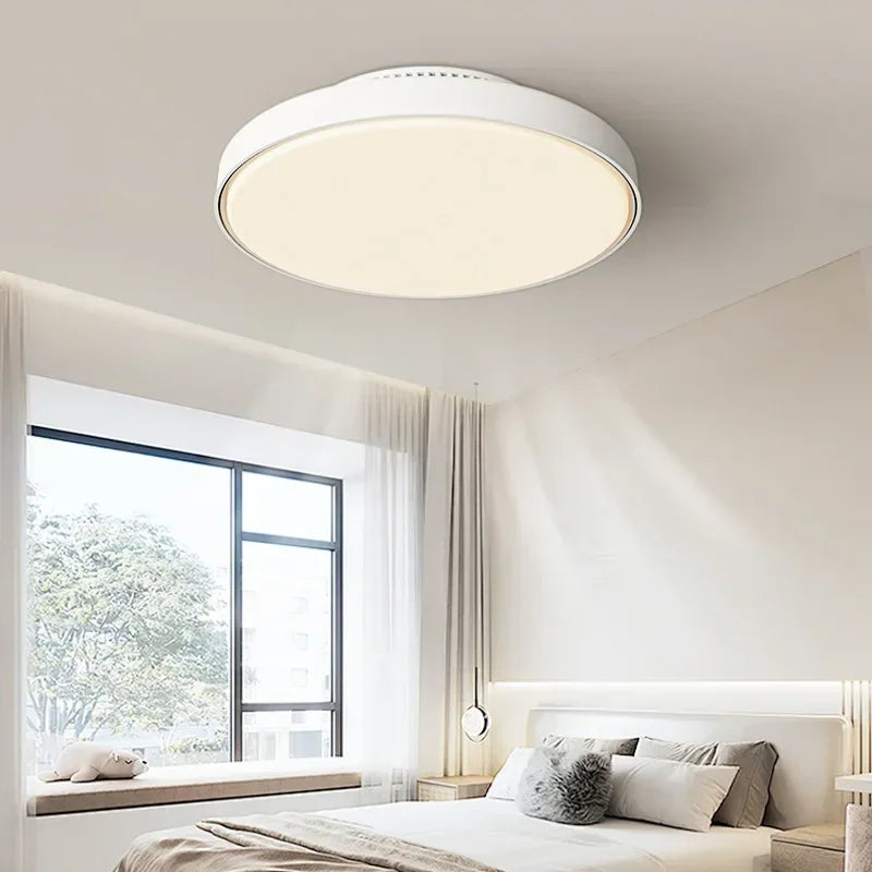 Modern Silent Living Room Bedroom Kitchen Office Ceiling Light  Ceiling Fan Light Flush Mount Bladeless Fan Lamp Remote Control