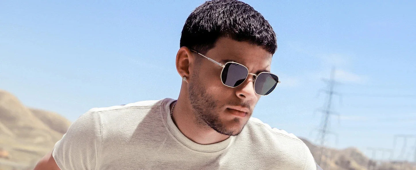 ZENOTTIC Trendy Polarized Prescription Sunglasses Hexagonal Progressive Sun Glasses For Men Women UV400 Protection Shades