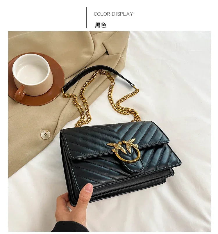 Ladies' elegant crossbody bag with shoulder strap design, made of high-quality leather material, classic and popular