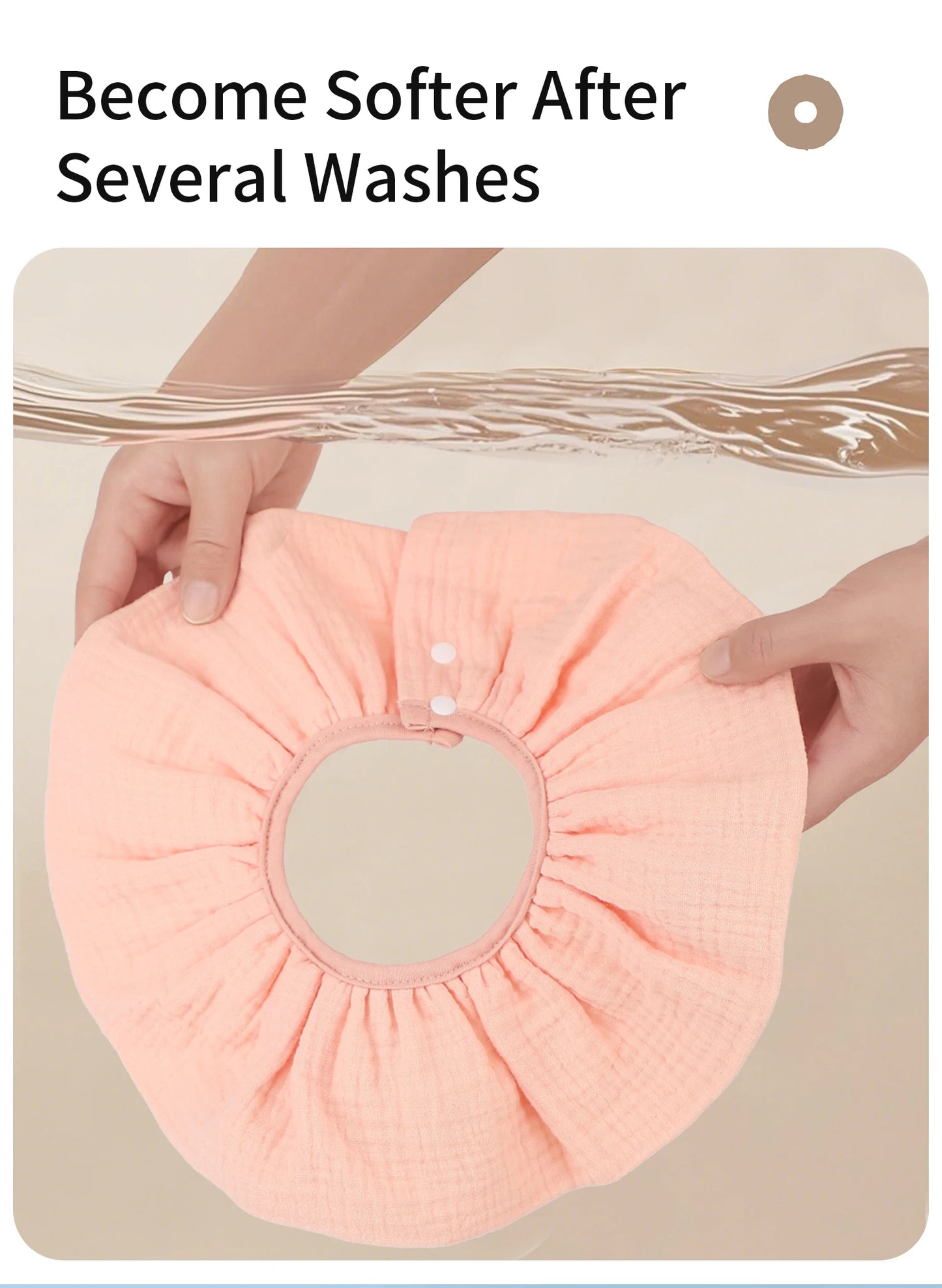 INSULAR Baby Bibs 100% Cotton Newborn Burp Cloths Skin-friendly Absorbent Infant Towel Breathable 360 Degree Gauze 4 Layer 0-1Y