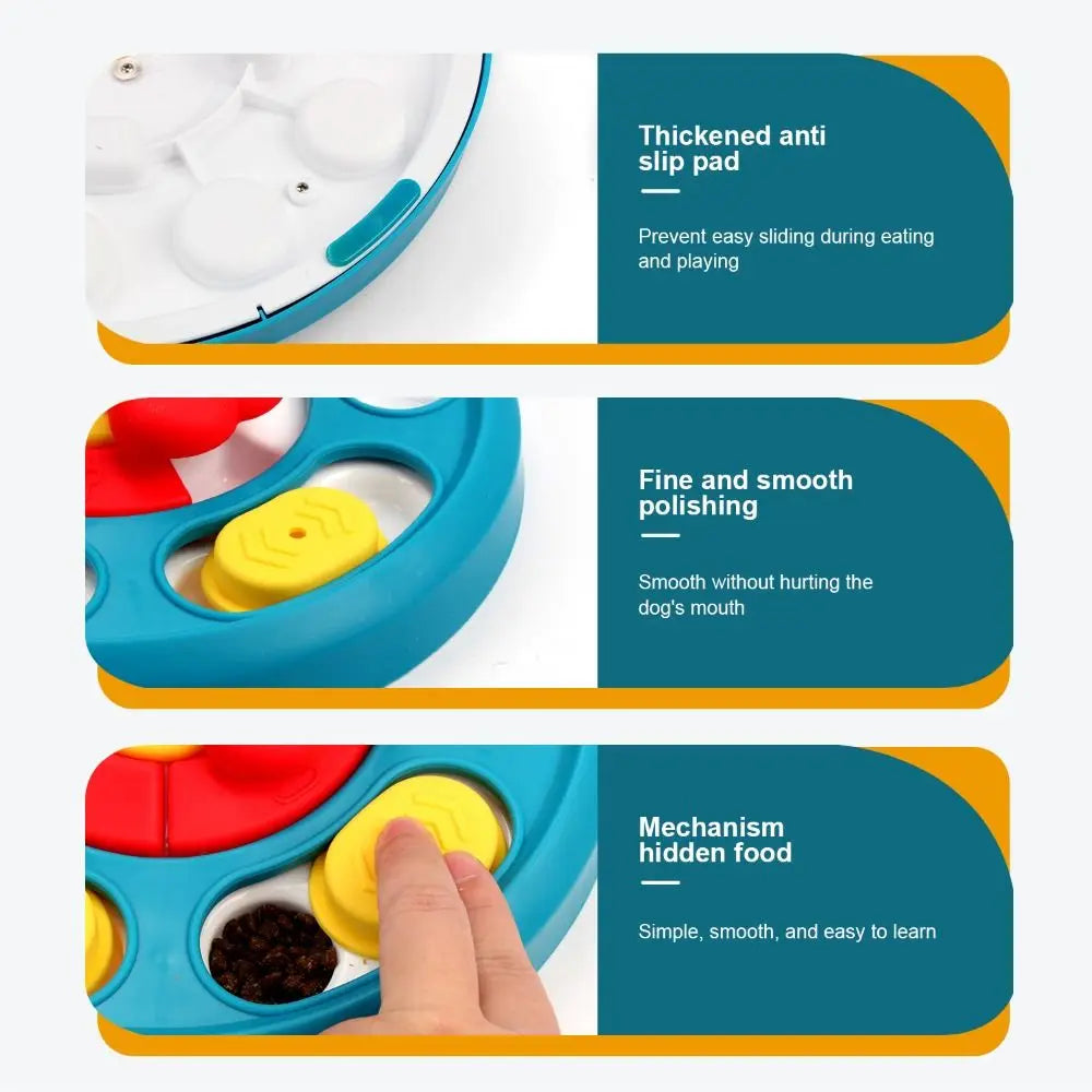 Training Toy Rotating Pet Feeding Toy Interactive Durable Dog Turntable Pet Puzzle Toy Pet Food Dispenser