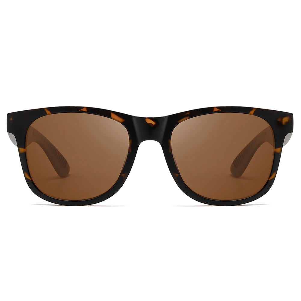 Peekaboo outdoor polarized sunglasses fashion men driving square sun glasses uv400 male travel accessories 2025 brown green
