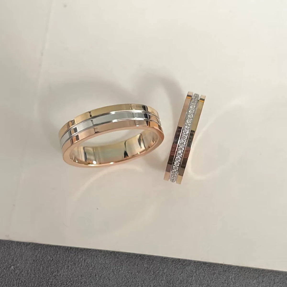 S925 Sterling Silver Tricolor Ring Refers to Men and Women's Luxury Wedding Jewelry Plated With Zircon Fashion Lovers' Gifts