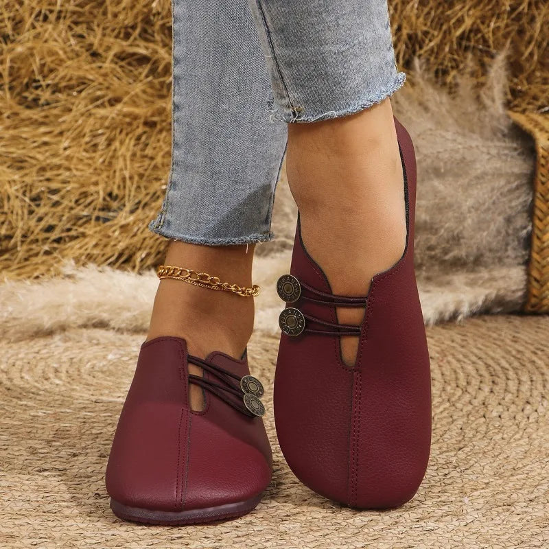 Women's Flat Shoes Soft and Comfortable Walking Light Non-slip Loafers Fashion Women's Leather Shoes Spring and Autumn 2024 New