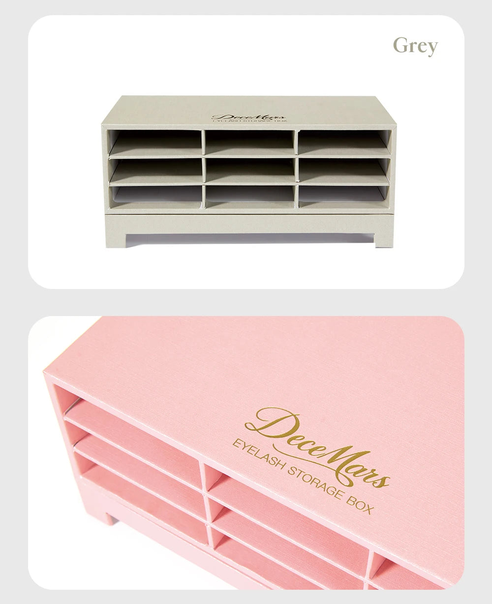 DeceMars Eyelash storage box Pink/Gray