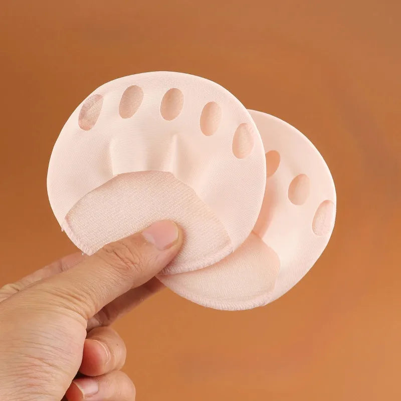 Women Five Toes Forefoot Pads High Heels Half Honeycomb Breathable Insoles Summer Thin Ice Silk Invisible Feet Care Socks Insert