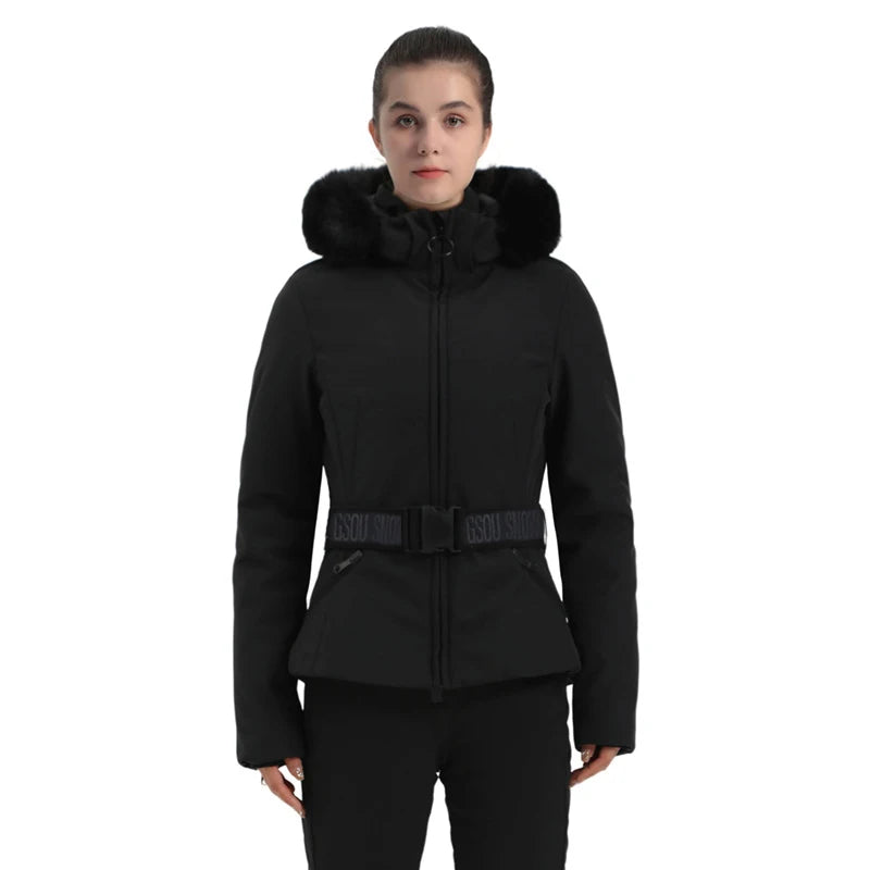 Ski Jackets 2025 Mountain Winter Hooded Woman Snowboard Clothes Outdoor Sports Skiing Overcoats Windproof Thermal Snow Tracksuit