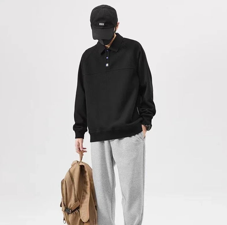 Polo T Shirt for Man Big Size Oversize Men's Clothing Full Sleeve Winter Sweatshirts Fashion Trends 2025 New High Quality Xl Top