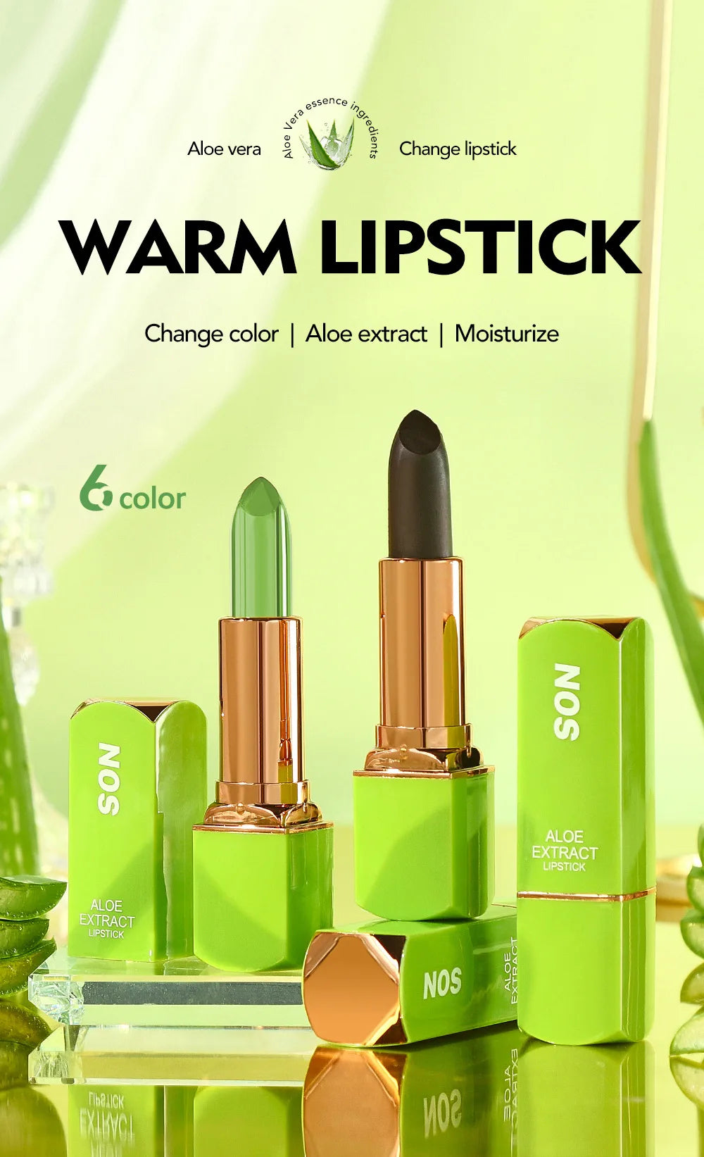 Colorful Lipstick Lipstick Waterproof Long-lasting Non Smudging Moisturizing Natural Lip Gloss Female Makeup