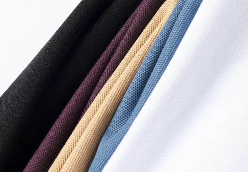 100% pure cotton men's new short-sleeved summer fashion Polo shirt, high-quality luxury premium T-shirt, business casual top