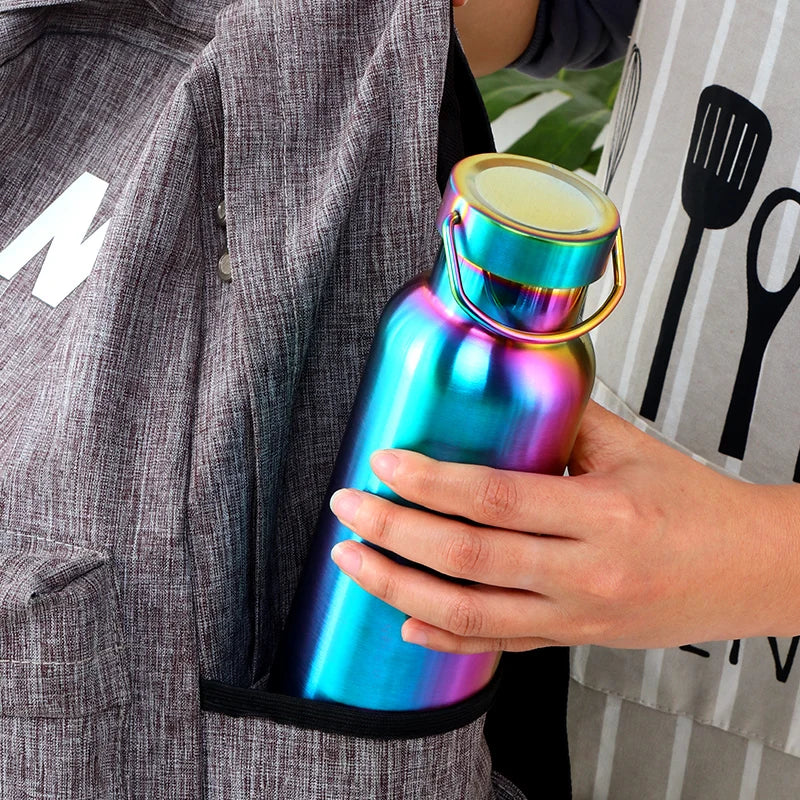 500ML Stainless Steel Insulated Water Bottle For Tour Outdoor Sport School Keep Cool Gym Water Bottle High Quality Drinkware