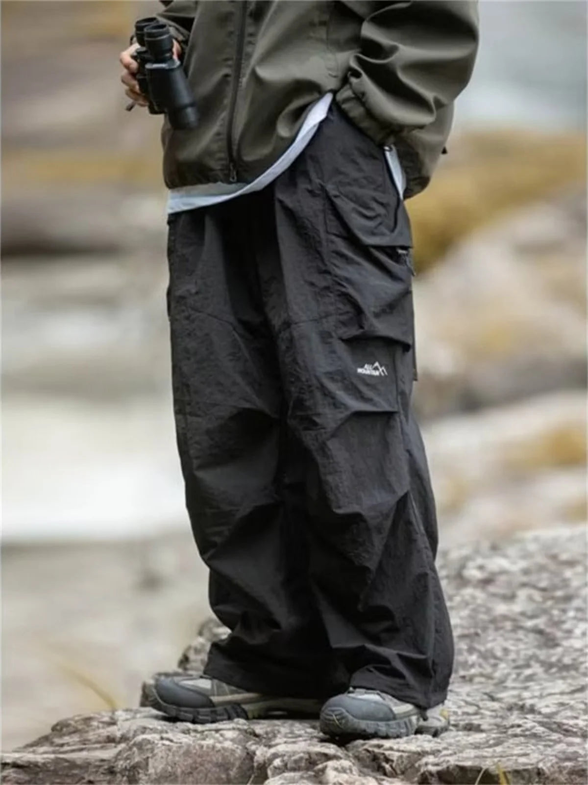 Men's Spring Autumn Japanese Style New Waterproof Hip Hop Mountaineering Pants Casual Harajuku Work Cargo Outwear Trend Pants