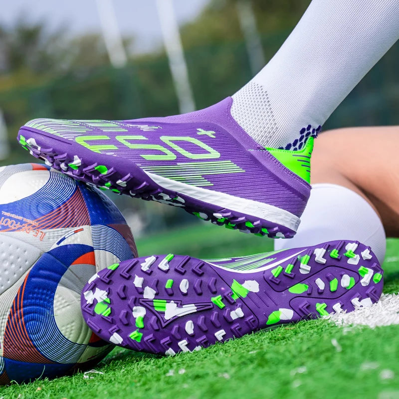 High Quality Mens Football Boots F50 Boys FG/TF Training Studded Fast Soccer Cleats Pro Non Slip Football Shoes for Man 35-45