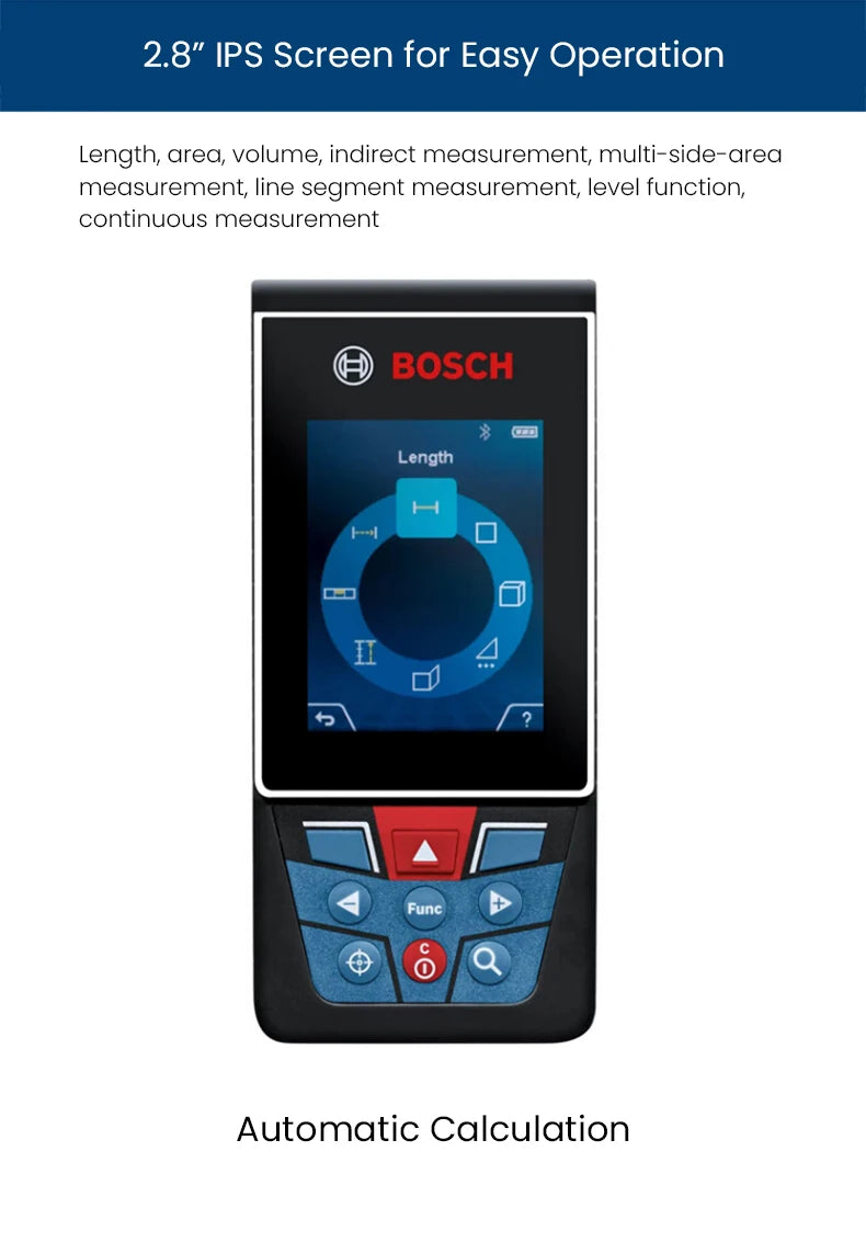 Bosch Laser Tape Measure Professional Distance Meter Optical Rangefinder Accurate 30-50m Surveying Equipment