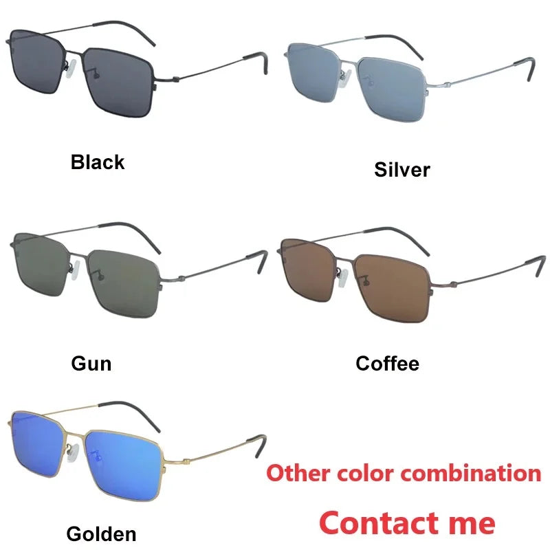 Polarized Sunglasses Square Sun Glasses Handmade Fashion Men Women 12g Ultralight Eyeglasses UV400 Protection Outdoor Spectacle