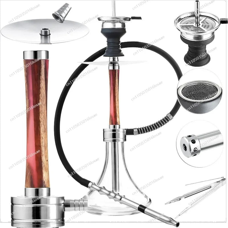 Arabian Shisha 8-hole Outlet Aluminum Alloy Hookah Set Smoking Set