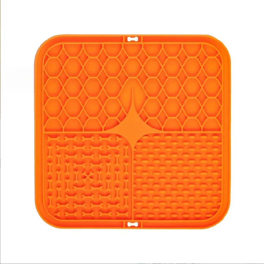 Pet Licking Plate, Slow Food Plate, Silicone Pet Slow Food Tableware Bowl, Suction Cup, Dog Licking Pad,Dog Cat Brush