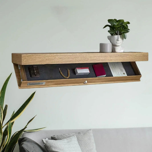 Floating Shelf Wall Mount Drawer Fashion Space Saving Home Decorative Storage Rack Multi-function Wood Concealed Floating Shelf