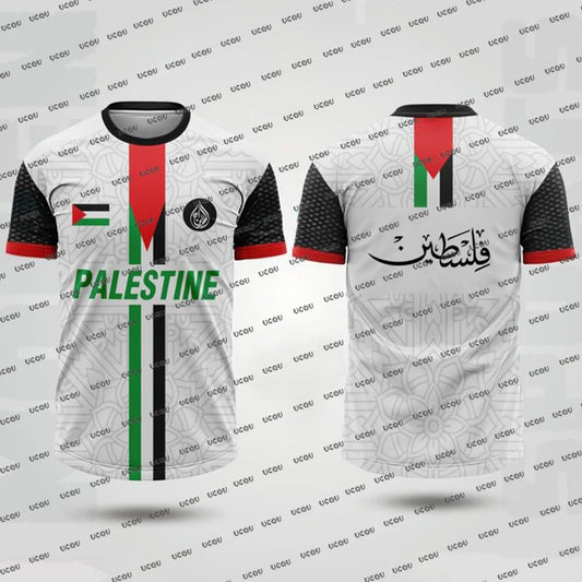 Palestine Football Jersey T Shirts Summer Fashion Short Sleeve Palestinian Flag 3D Print Tshirt Motorcycle Jerseys Men Tops